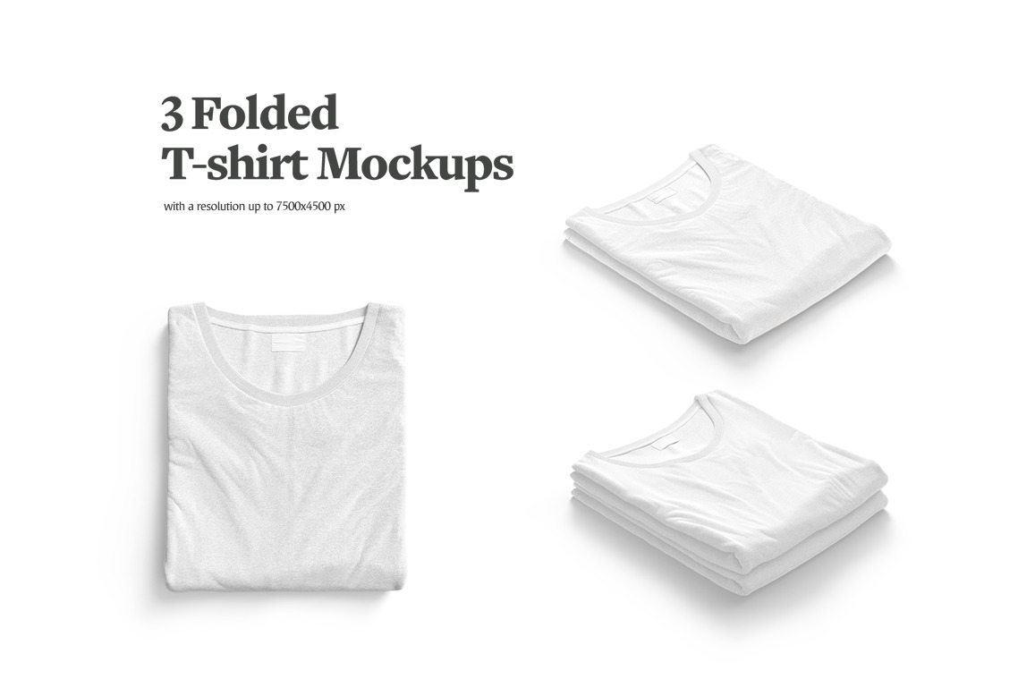 Folded T-Shirt Mockups Folded T-Shirt Mockups
