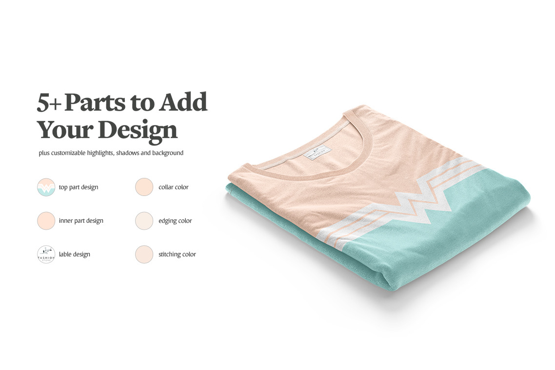 Folded T-Shirt Mockups Folded T-Shirt Mockups