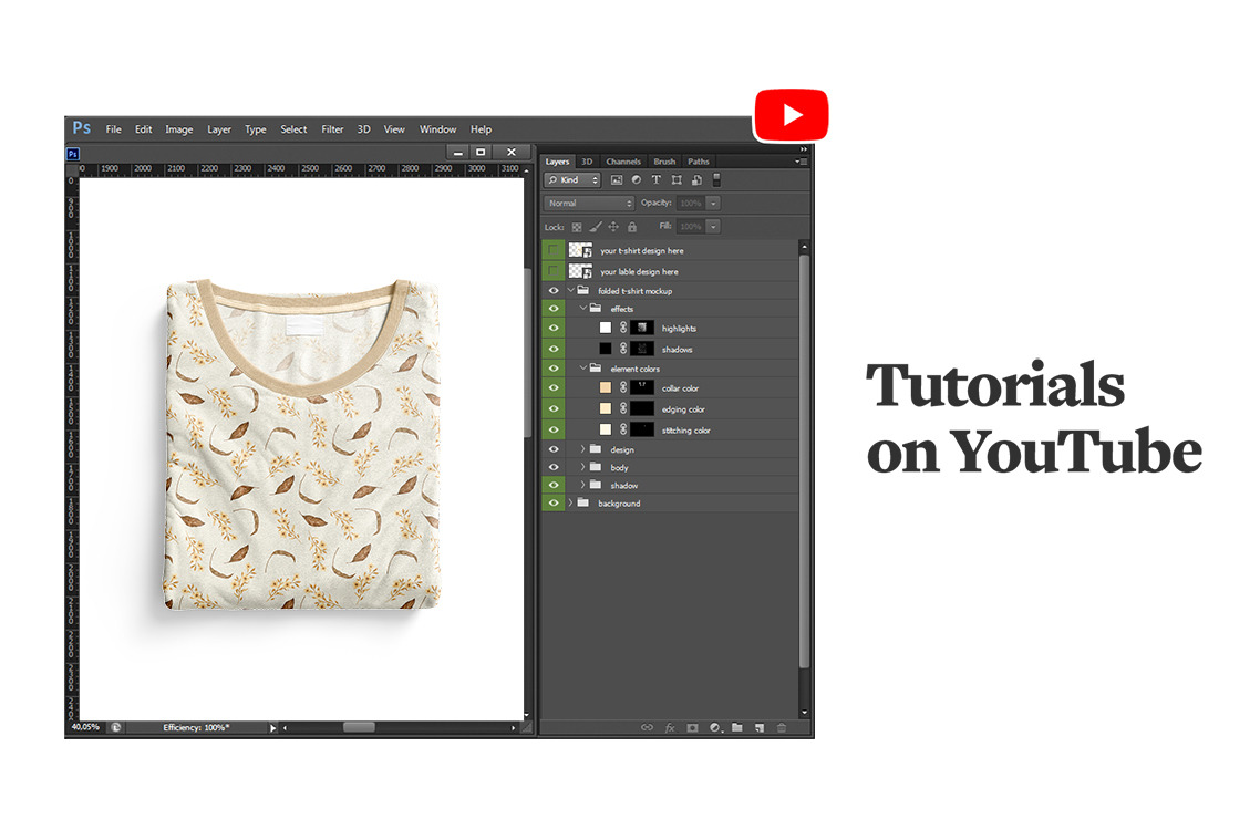 Folded T-Shirt Mockups Folded T-Shirt Mockups