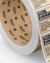 Roll with Kraft Stickers Mockup