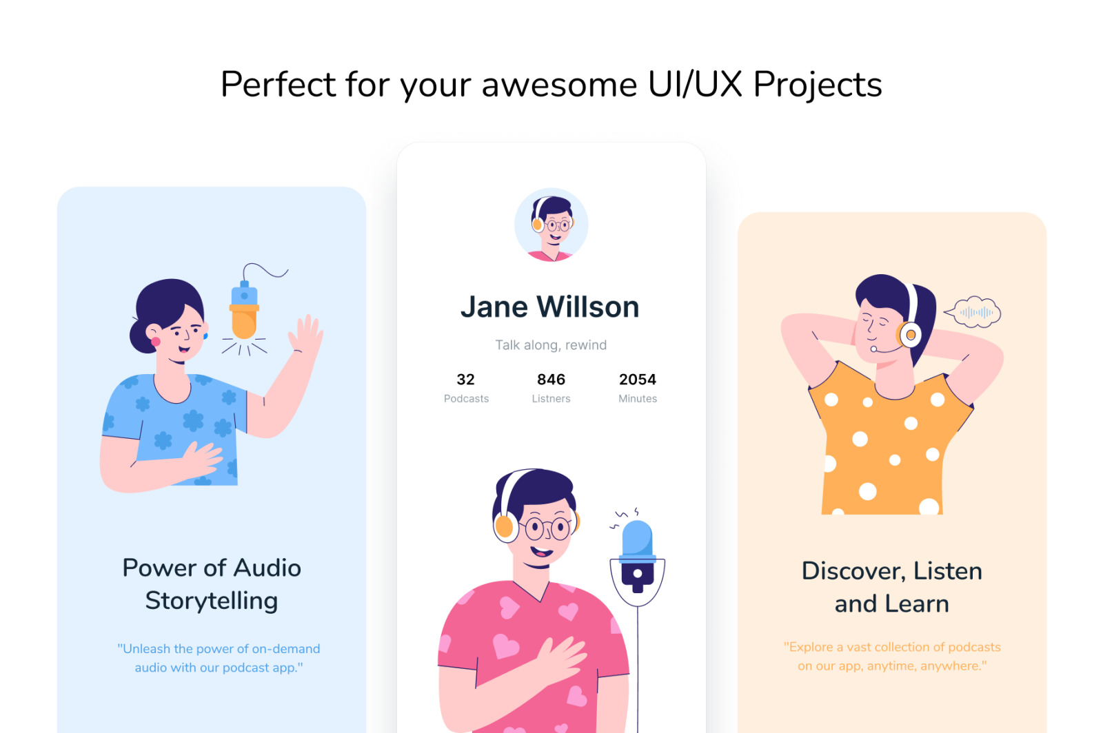Live Streaming and Podcast Illustrations Live Streaming and Podcast Illustrations