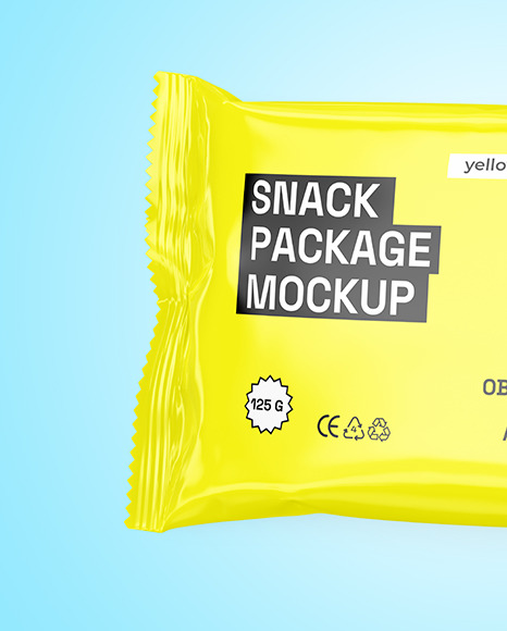 Glossy Snack Package Mockup