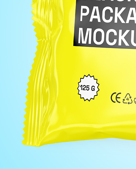 Glossy Snack Package Mockup