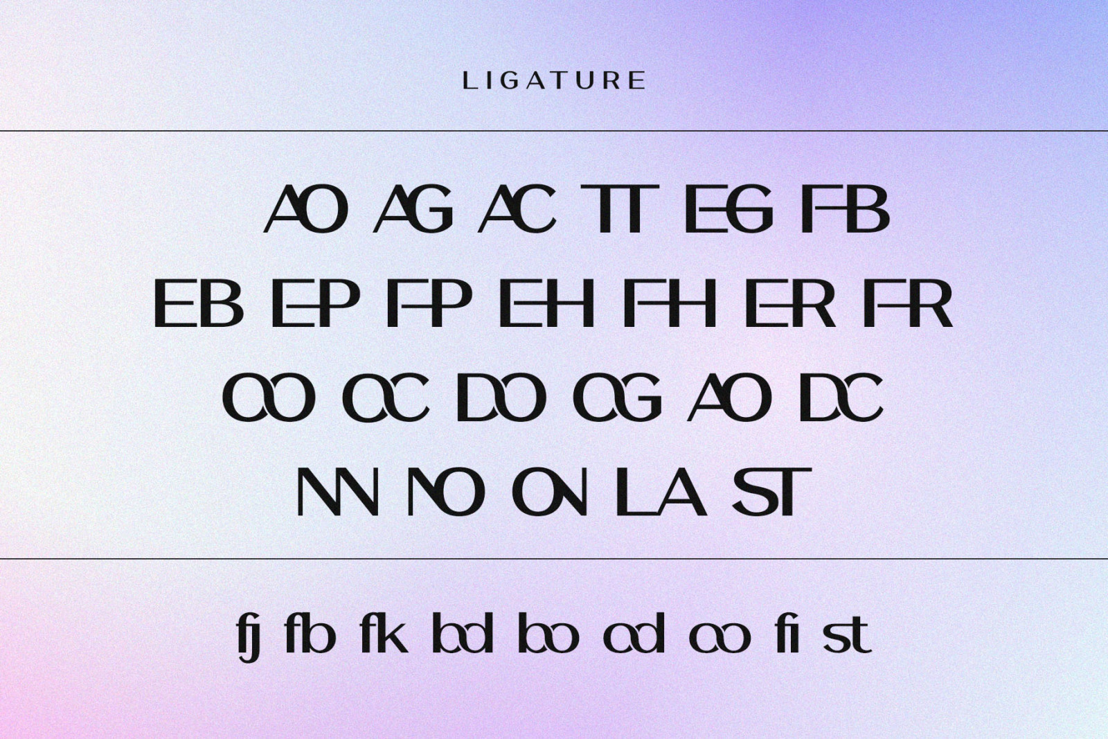 Qashter Modern Ligature Sans-Serif.