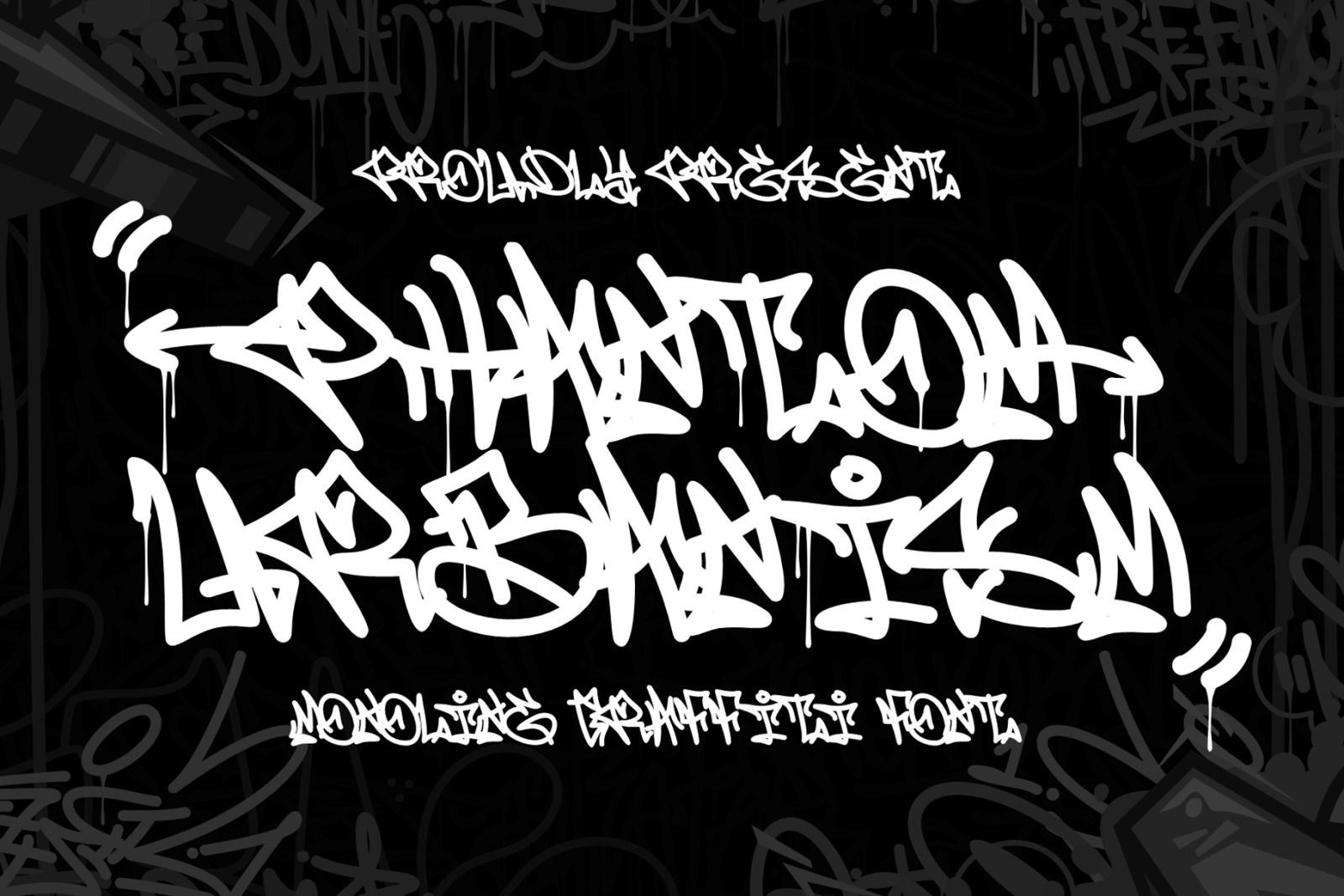 Phantom Urbanism - Monoline Graffiti font