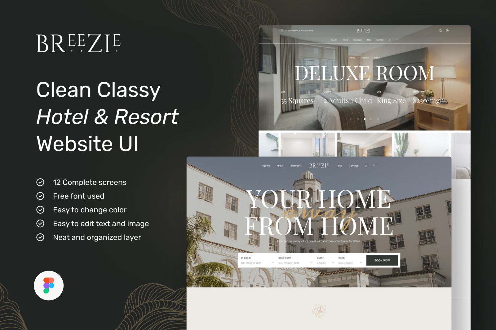 Breezie – Clean &amp; Classy Hotel &amp; Resort Website