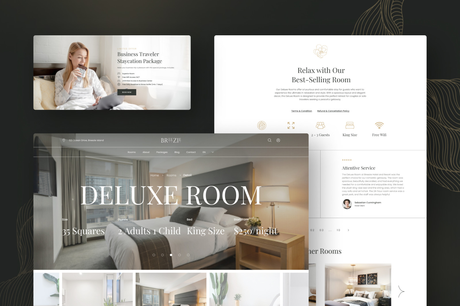 Breezie – Clean &amp; Classy Hotel &amp; Resort Website