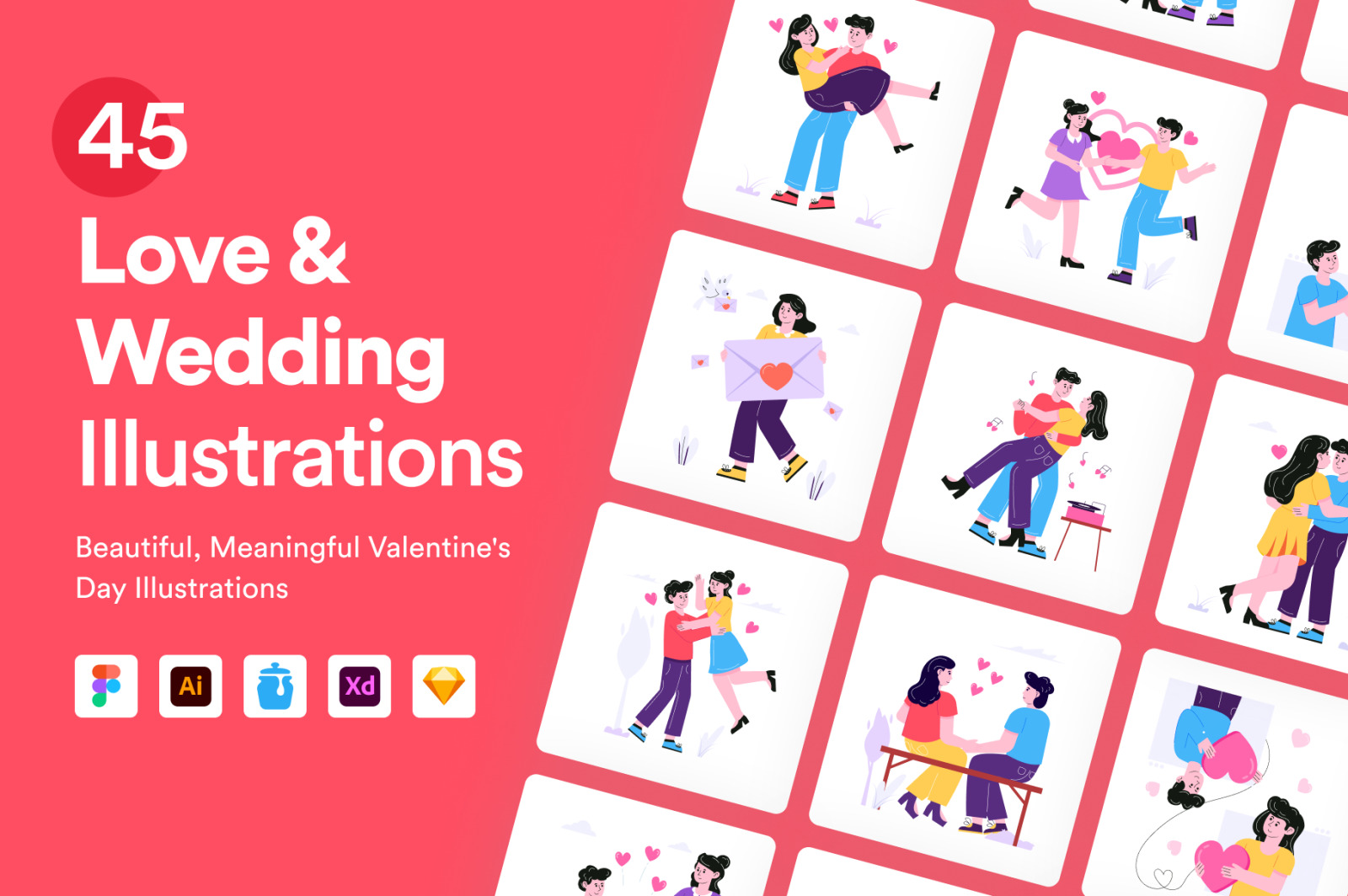 Love and Wedding Illustration
