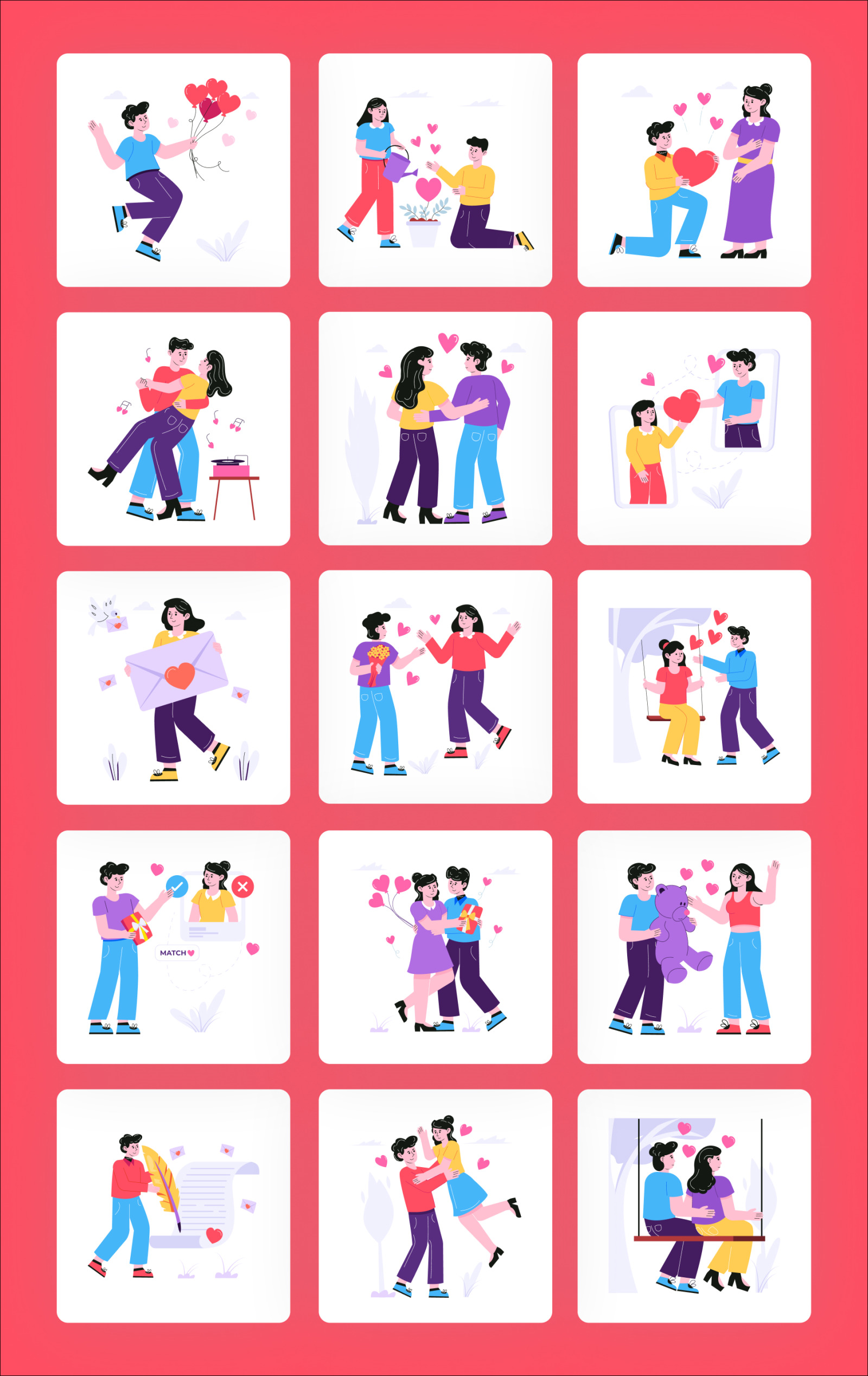Love and Wedding Illustration