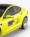 Electric Car Mockup - Half Side View