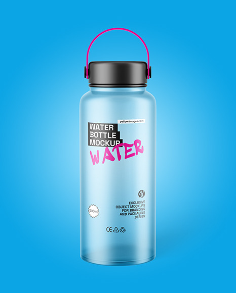 Frosted Water Bottle Mockup