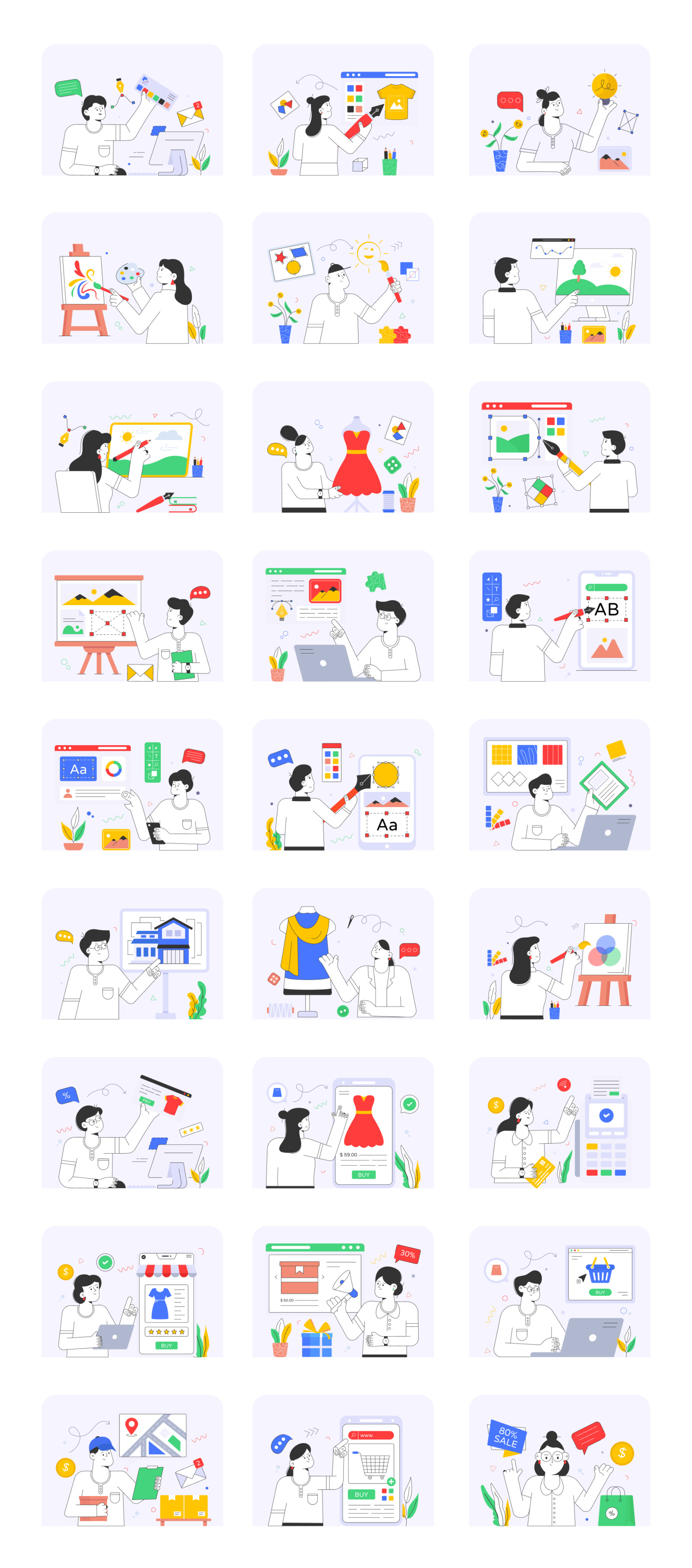 Flat Artwork Illustrations Flat Artwork Illustrations