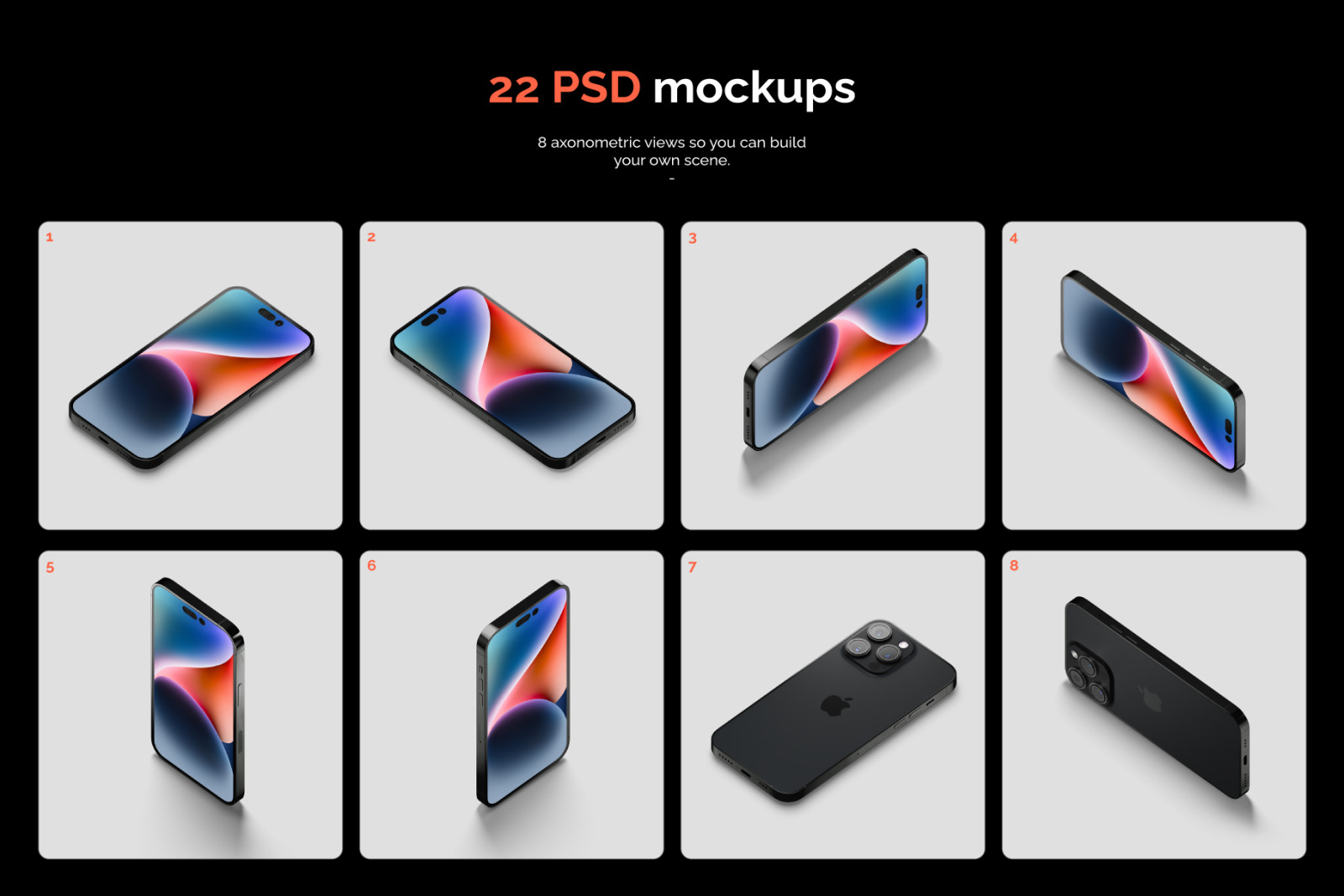 Iphone 14 Pro Mockups + Scene Creator Iphone 14 Pro Mockups + Scene Creator