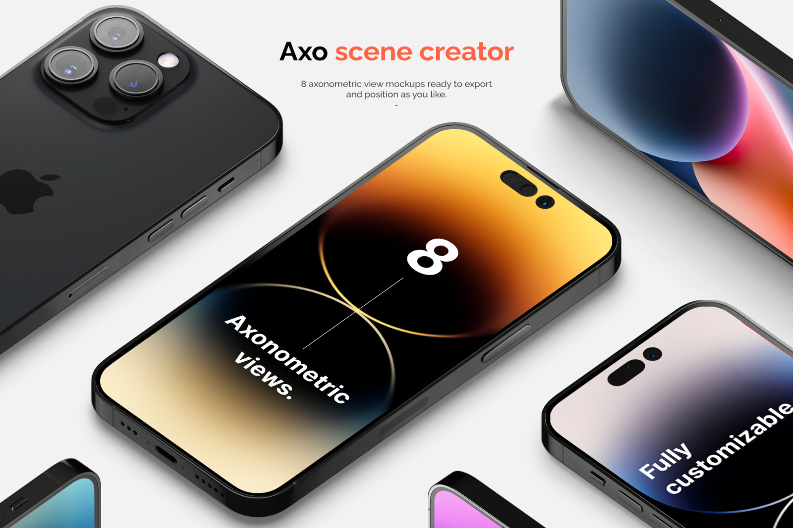 Iphone 14 Pro Mockups + Scene Creator Iphone 14 Pro Mockups + Scene Creator