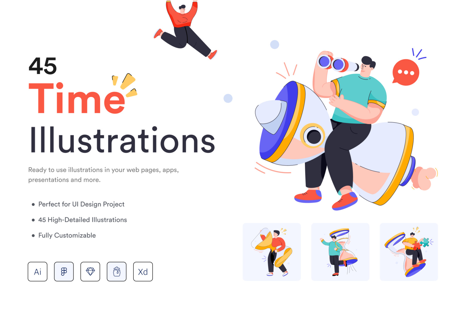 45 Time Illustration