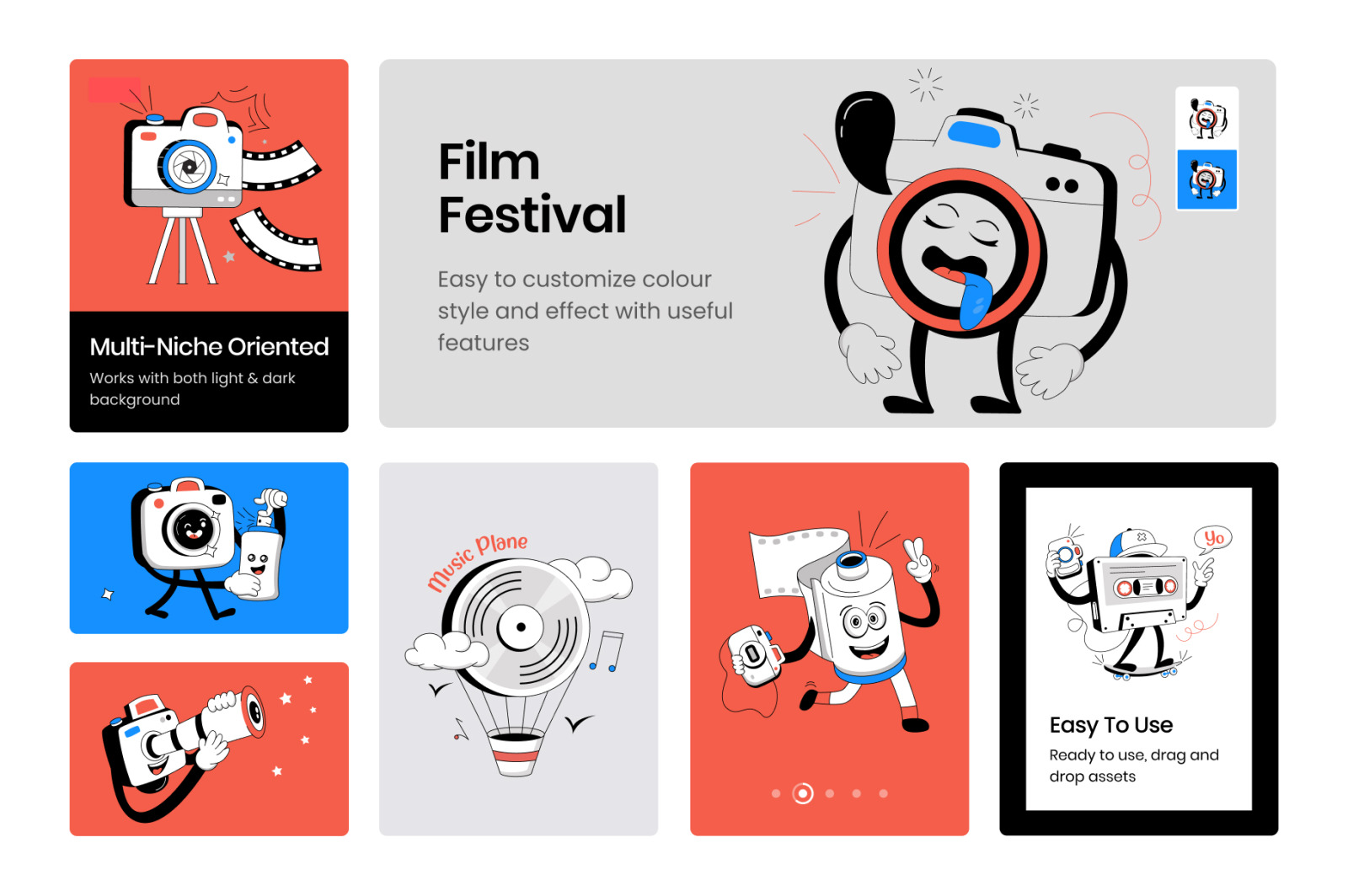 40 Camera Illustrations and Animations