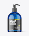 Blue Plastic Bottle w/ Pump Mockup Blue Plastic Bottle w/ Pump Mockup