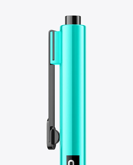 Glossy Metal Mechanical Pen Mockup