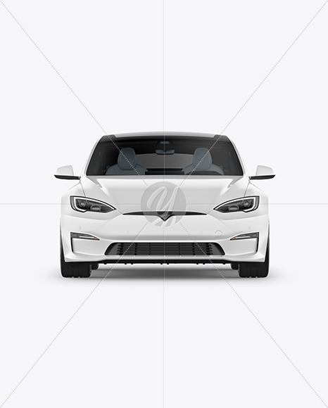 Electric Car Mockup - Front View