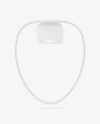 Pearl Necklace with Label Mockup Pearl Necklace with Label Mockup