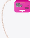 Pearl Necklace with Label Mockup Pearl Necklace with Label Mockup
