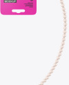 Pearl Necklace with Label Mockup Pearl Necklace with Label Mockup