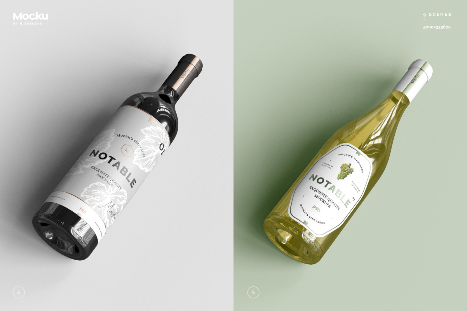 Wine Bottle Mockups - Bundle Wine Bottle Mockups - Bundle