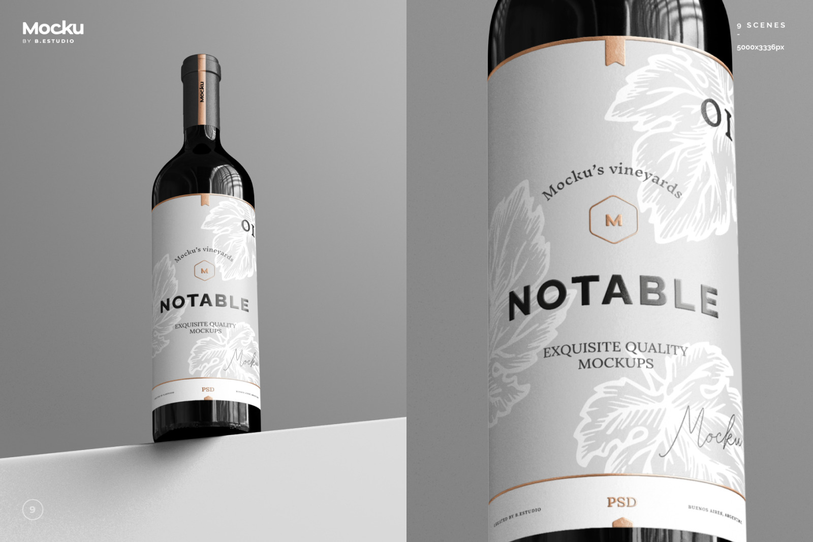 Wine Bottle Mockups - Bundle Wine Bottle Mockups - Bundle