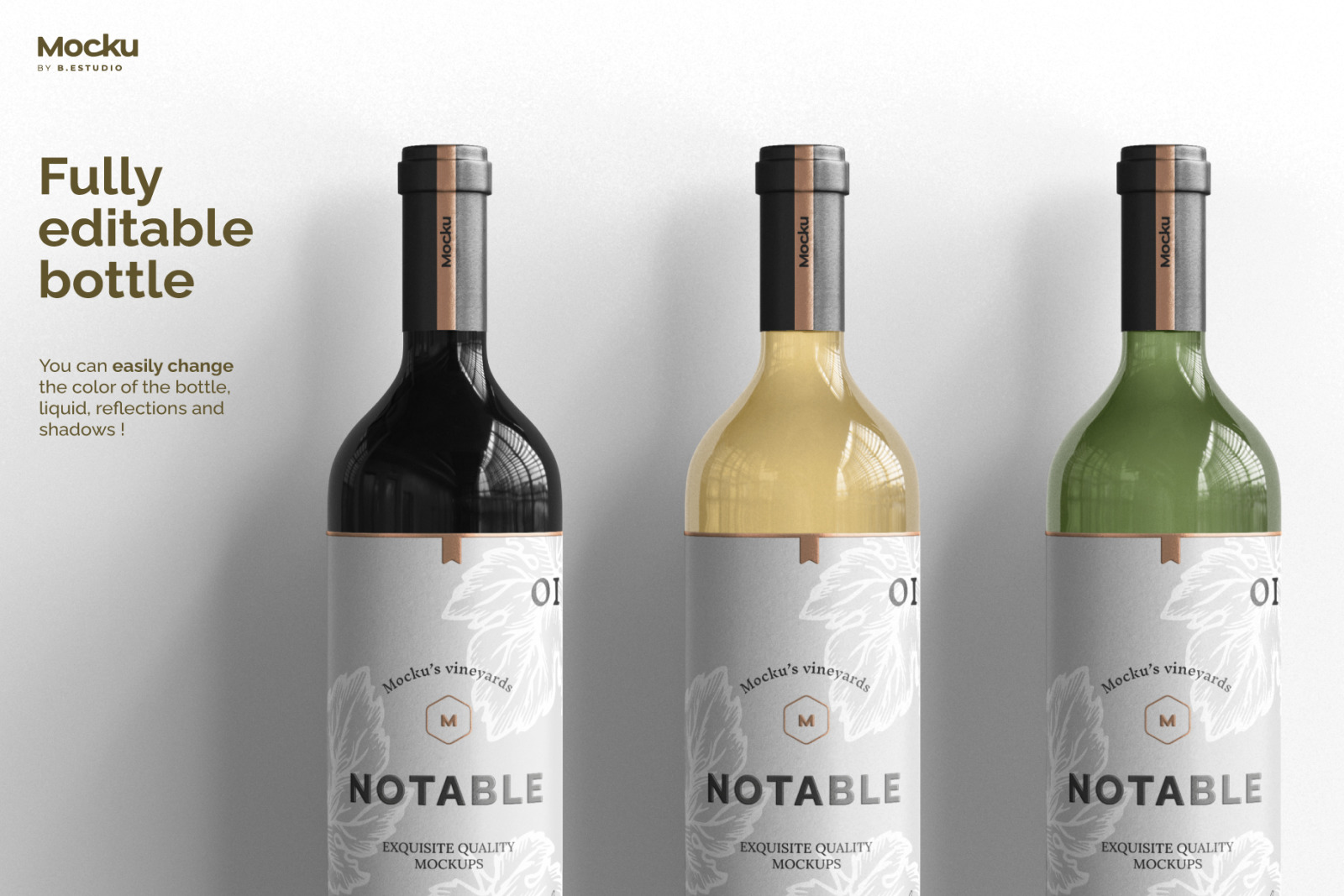 Wine Bottle Mockups - Bundle Wine Bottle Mockups - Bundle
