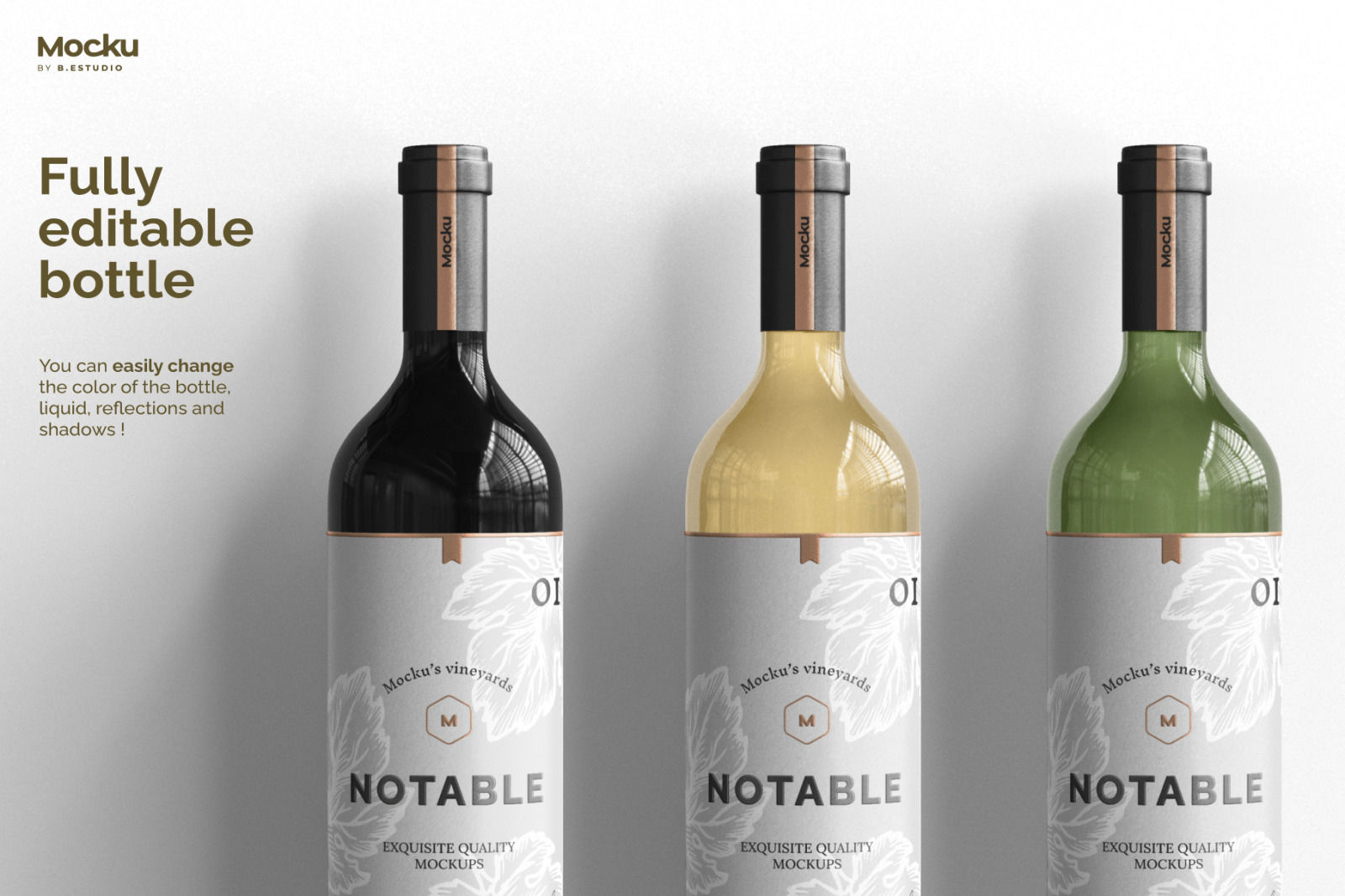 Wine Bottle Mockups - Bundle