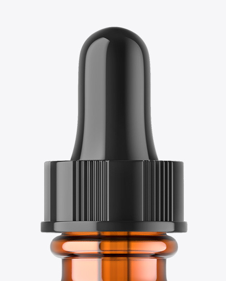 Amber Glass Dropper Bottle Mockup