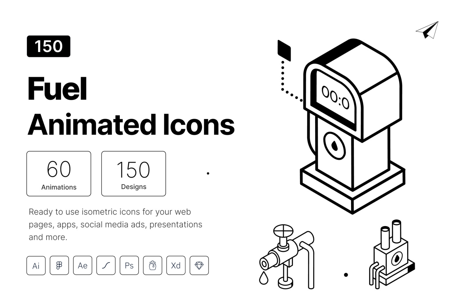 Fuel Isometric Icons