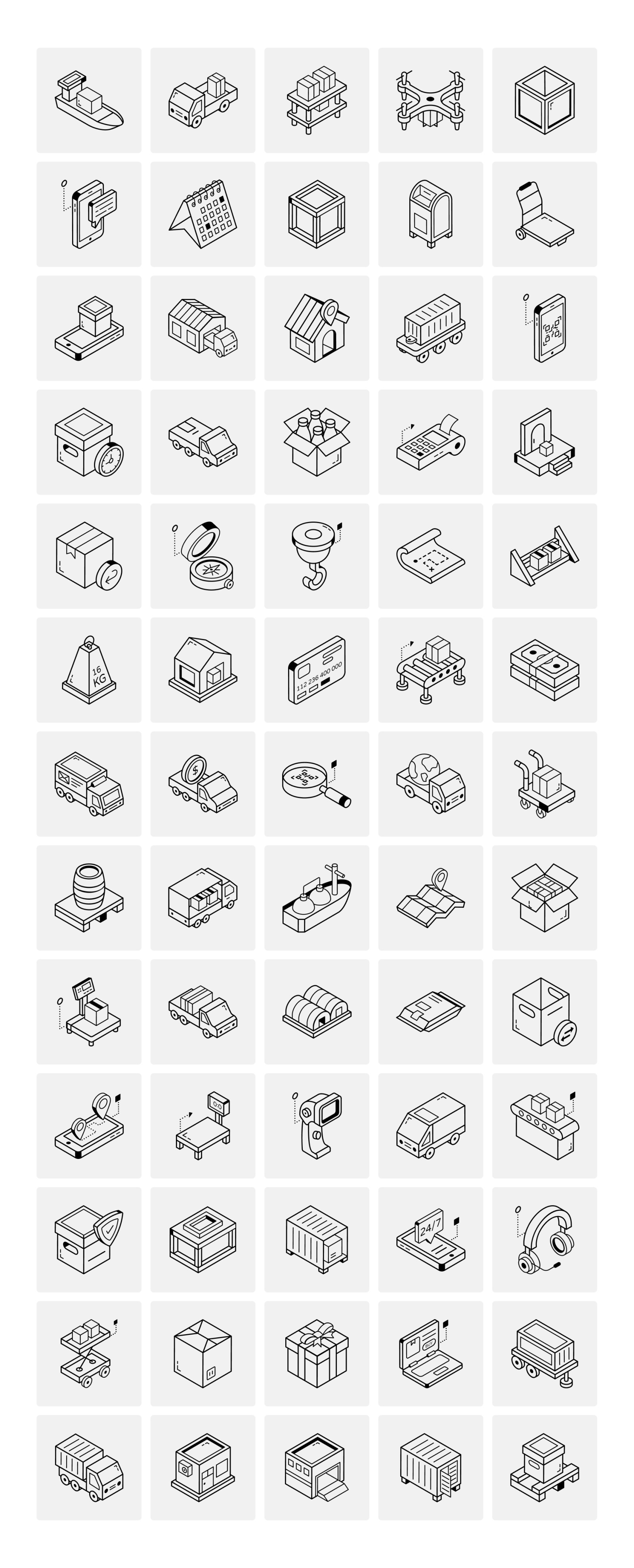 Animated Delivery Icon Set