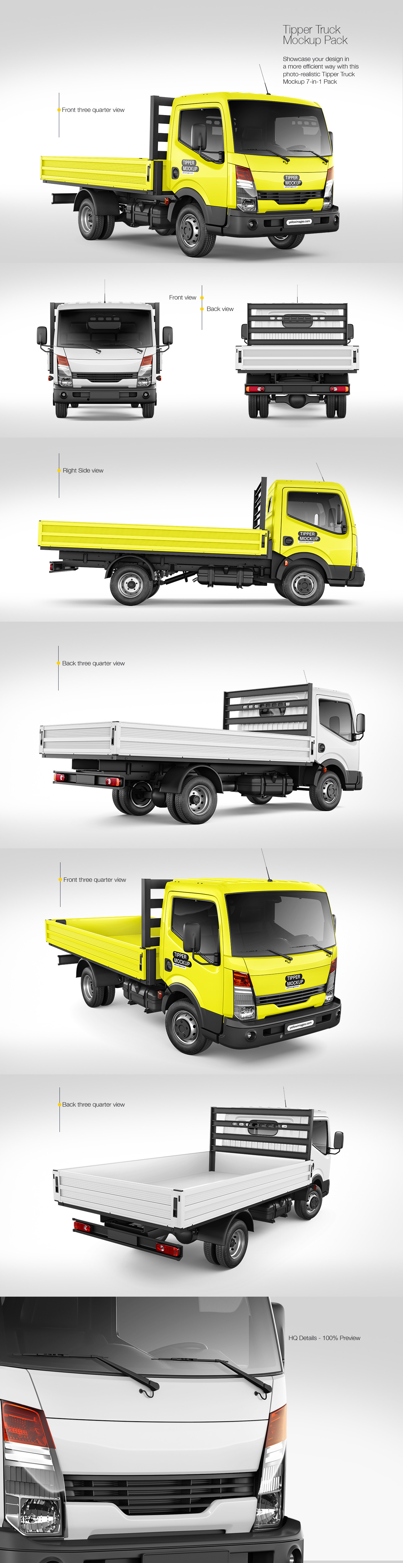 Tipper Mockup Pack Tipper Mockup Pack