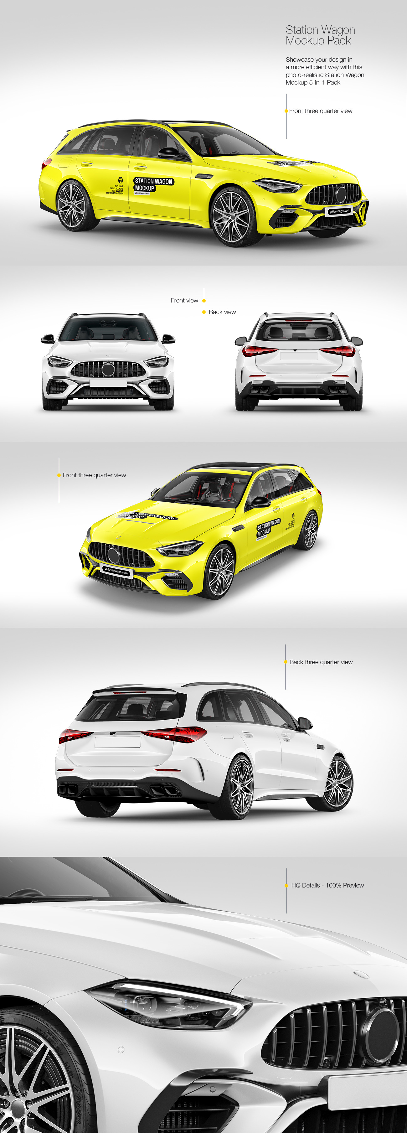 Station Wagon Mockup Pack Station Wagon Mockup Pack
