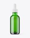 Green Glass Dropper Bottle Mockup