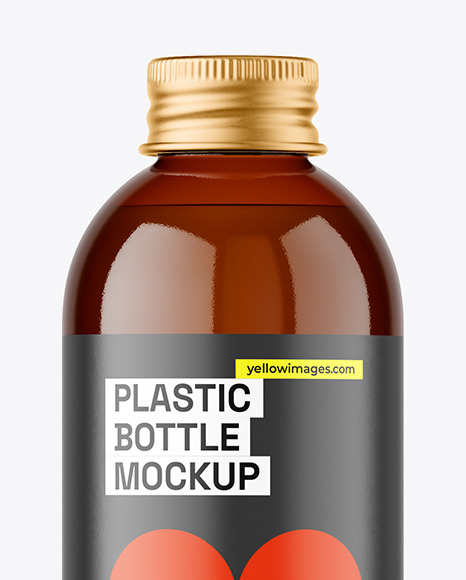 Amber Plastic Bottle Mockup Amber Plastic Bottle Mockup