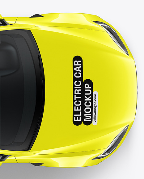 Electric Car Mockup - Top View