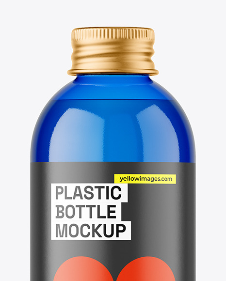 Blue Plastic Bottle Mockup Blue Plastic Bottle Mockup