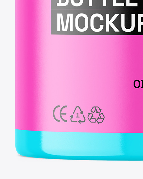 Glossy Plastic Bottle w/ Pump Mockup