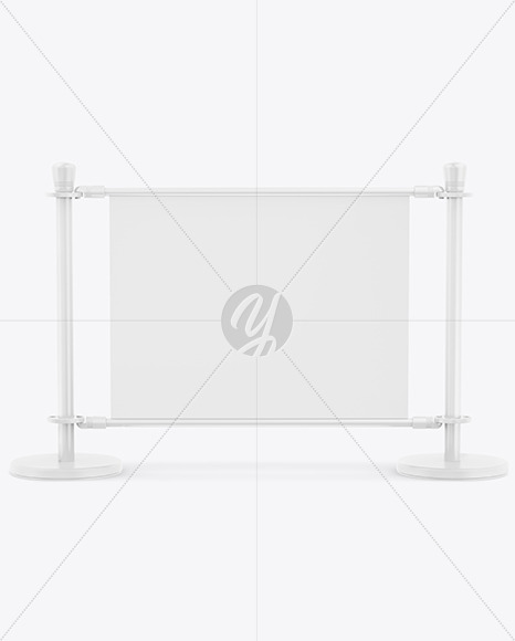 Matte Cafe Barrier Banner Mockup