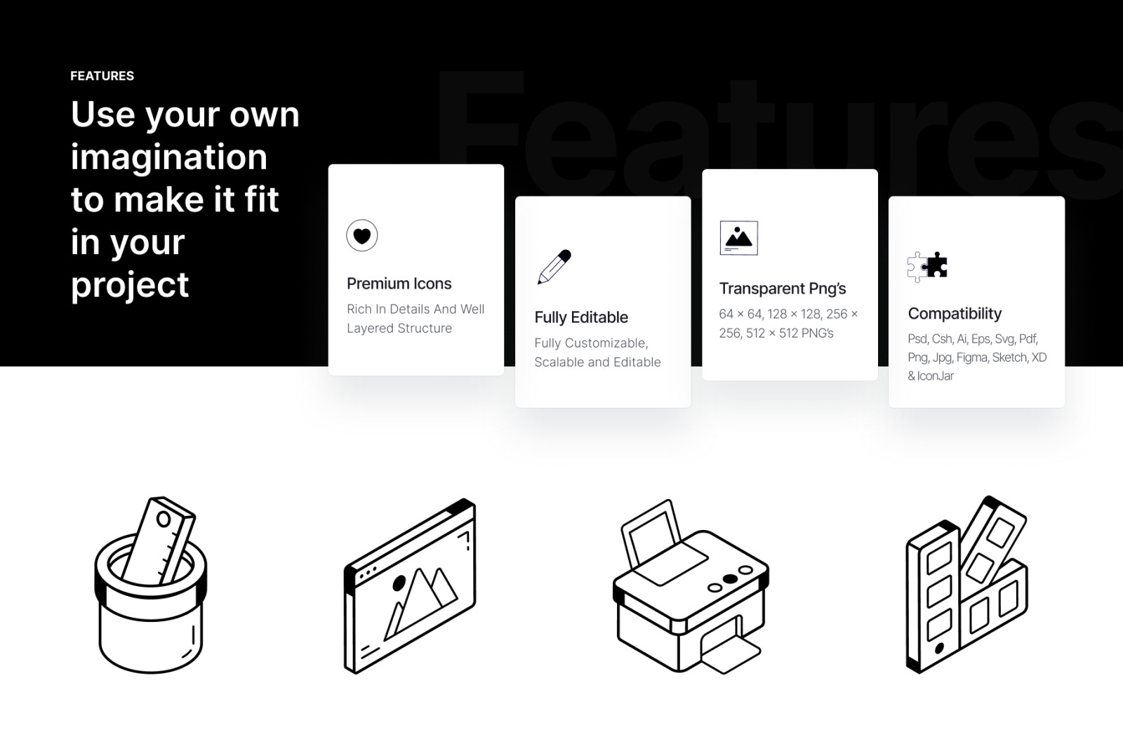 Isometric Graphic Design Icons