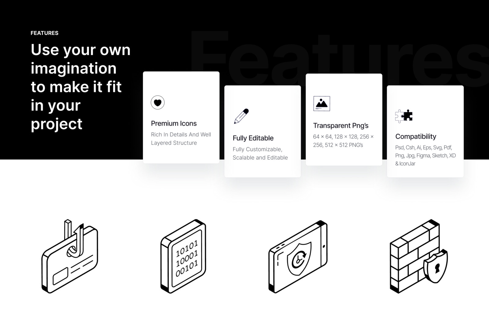 Isometric Data Security Icons