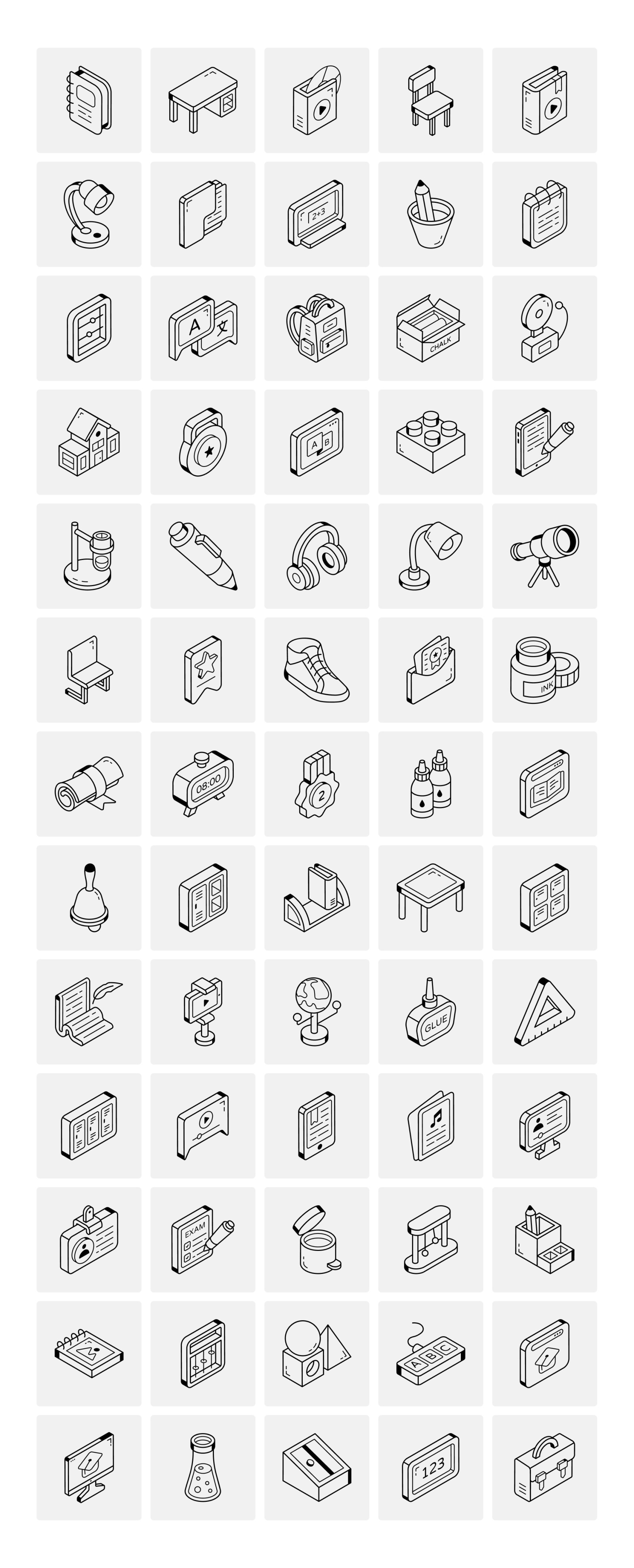 Education, Training and School Icons