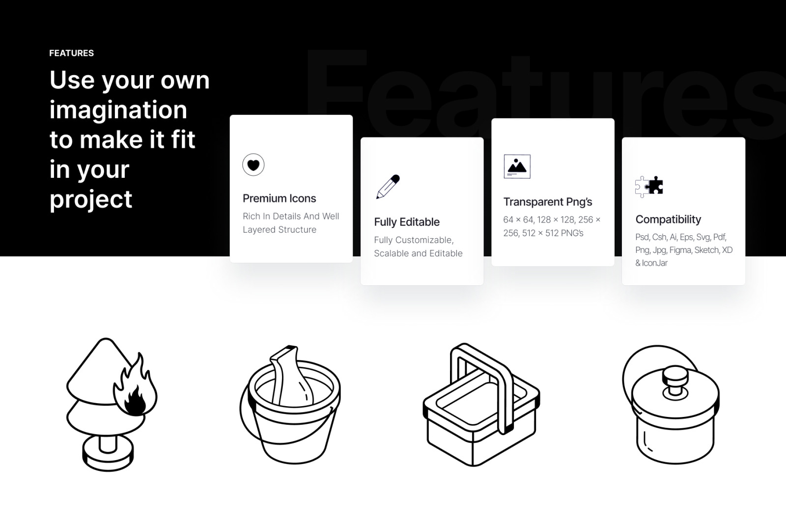 Isometric Adventure and Camping Icons Isometric Adventure and Camping Icons