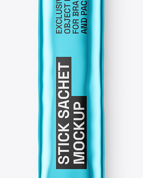 Metallic Stick Sachet Mockup