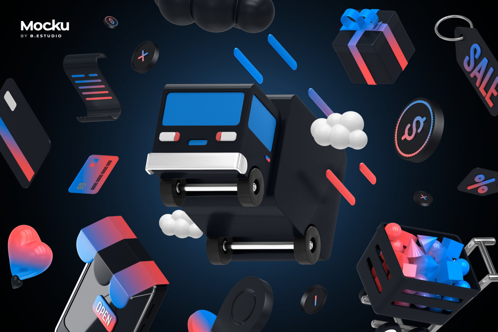 E-Commerce Editable 3D icons E-Commerce Editable 3D icons