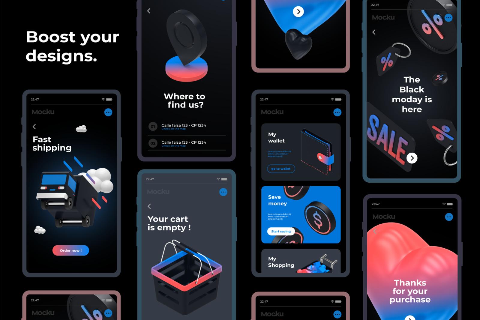 E-Commerce Editable 3D icons E-Commerce Editable 3D icons