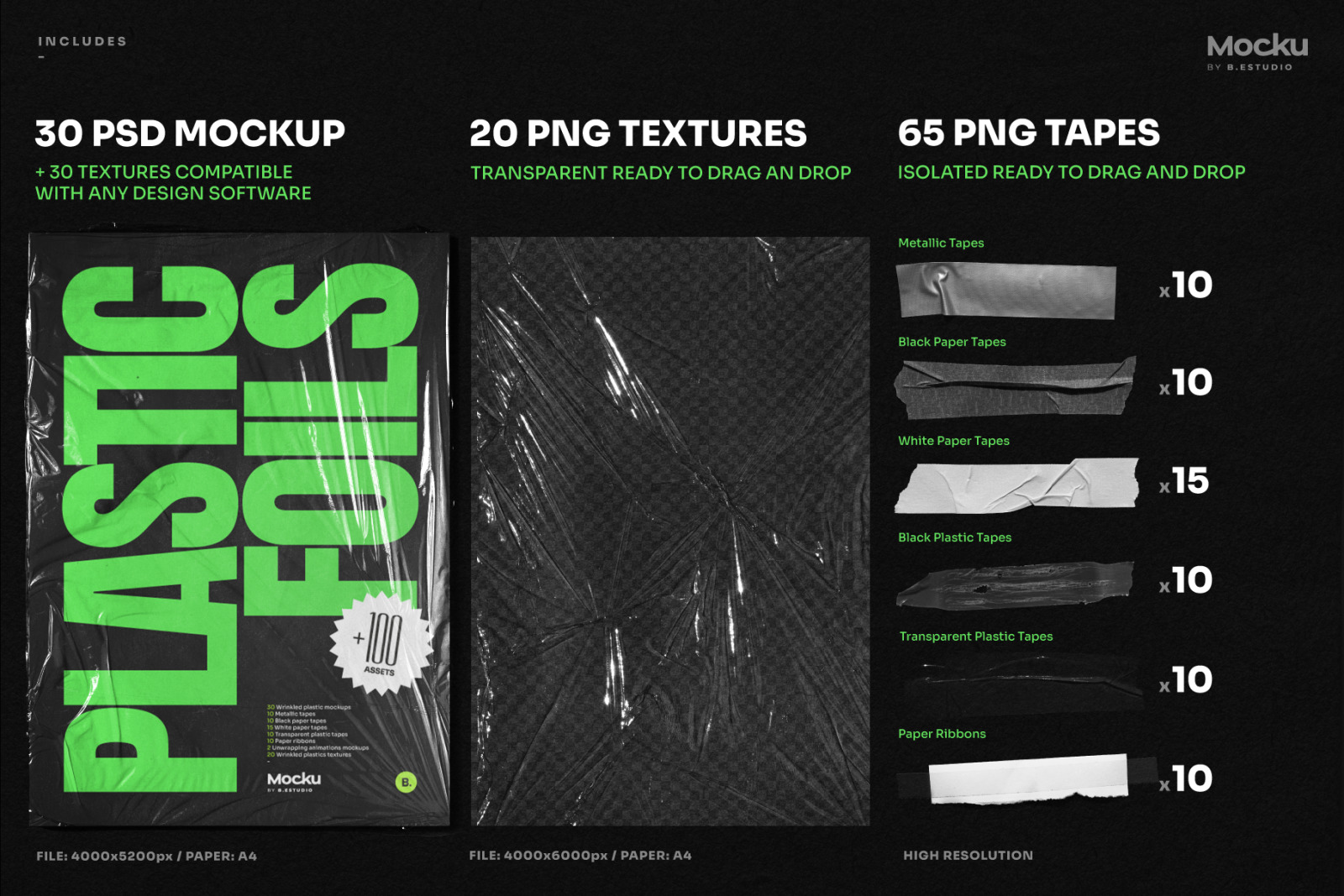 Plastic Foil Mockups &amp; Textures