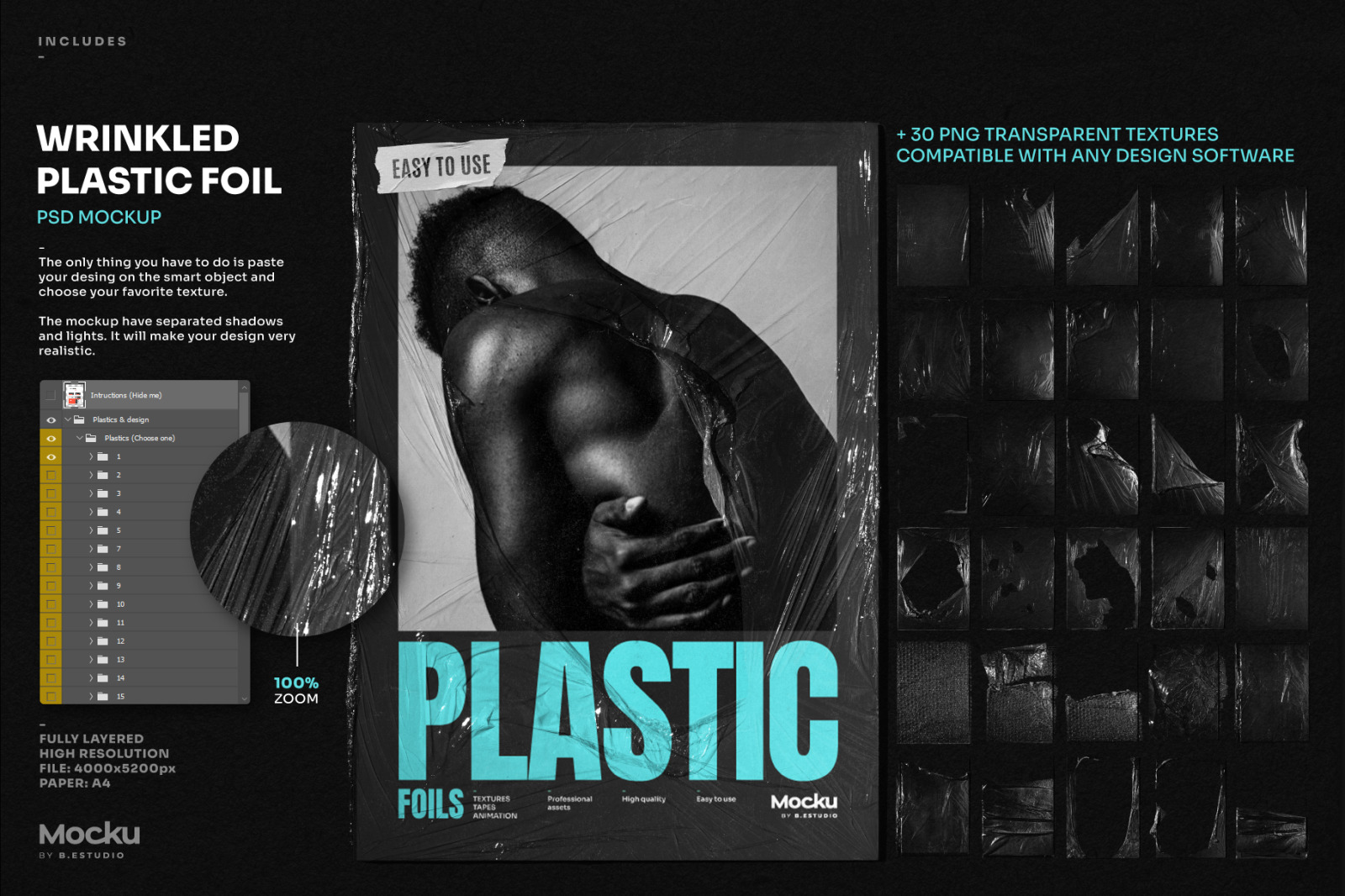 Plastic Foil Mockups & Textures Plastic Foil Mockups & Textures